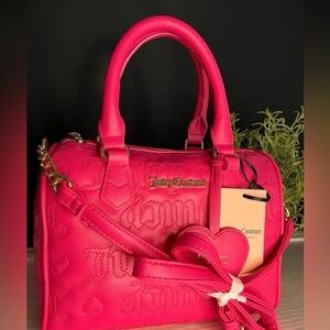 Juicy Couture Fame Satchel Pink Flash Quilted Satchel Crossbody NWT